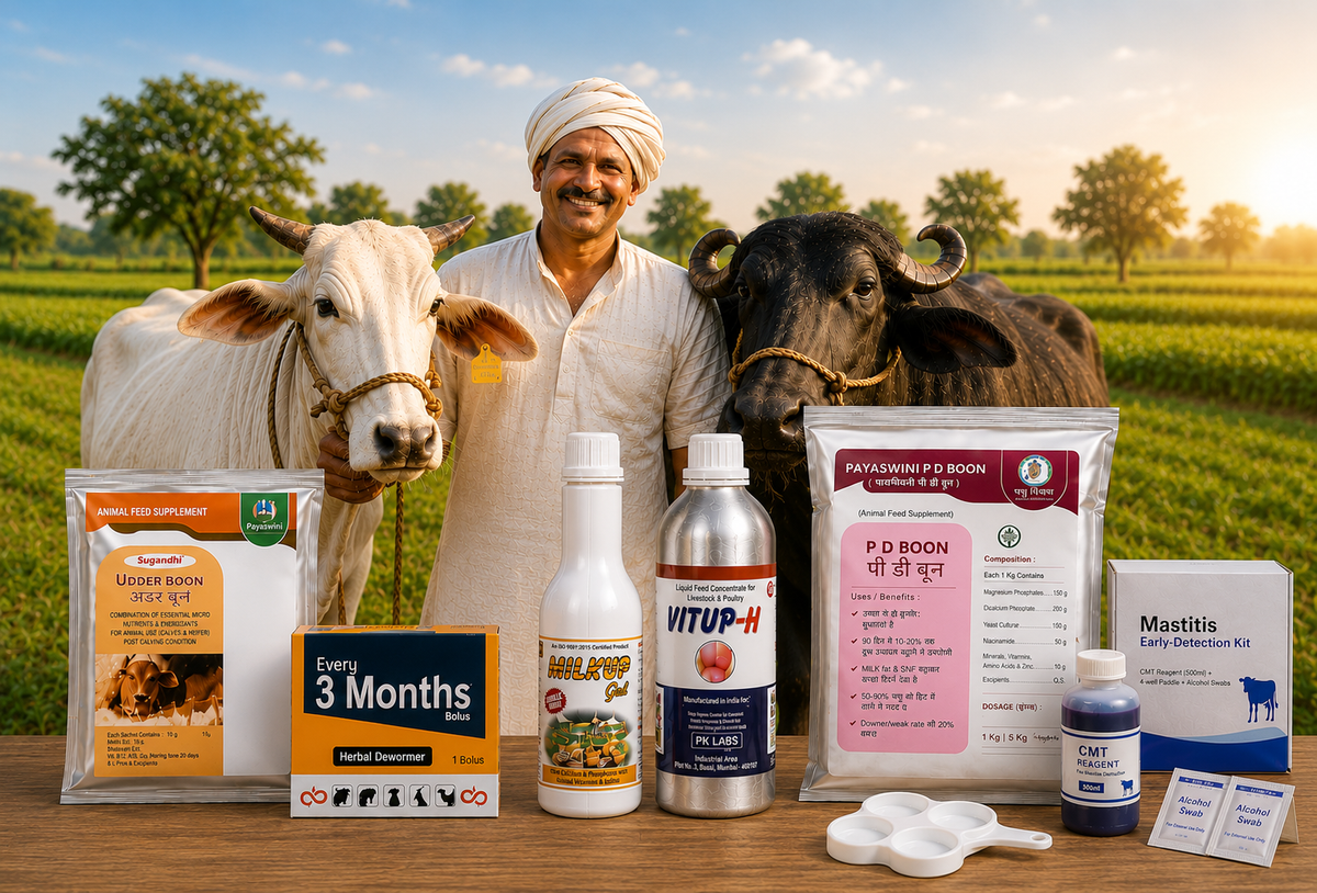 Animall Health किट और किसान — गाय और भैंस के साथ